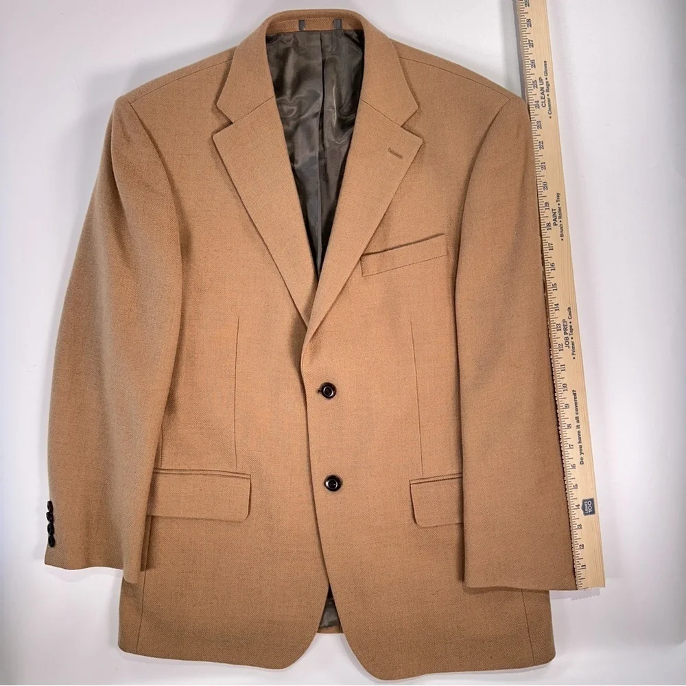 Oscar De La Renta Men’s 100% Wool Sport Coat Camel 43R